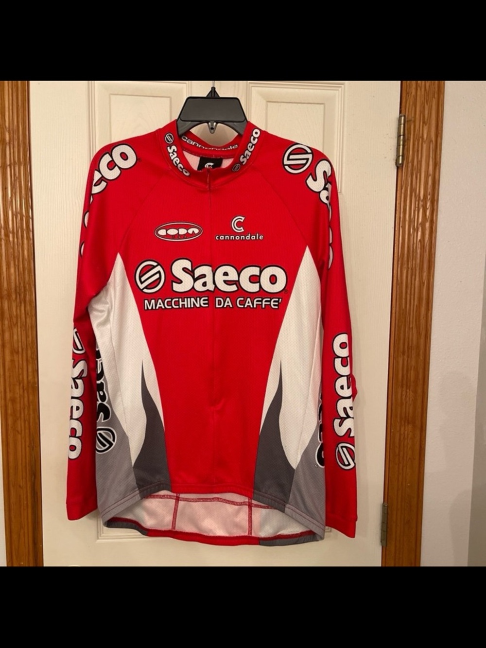 Cannondale Red Cycling Jersey LARGE SAECO Retro. USA